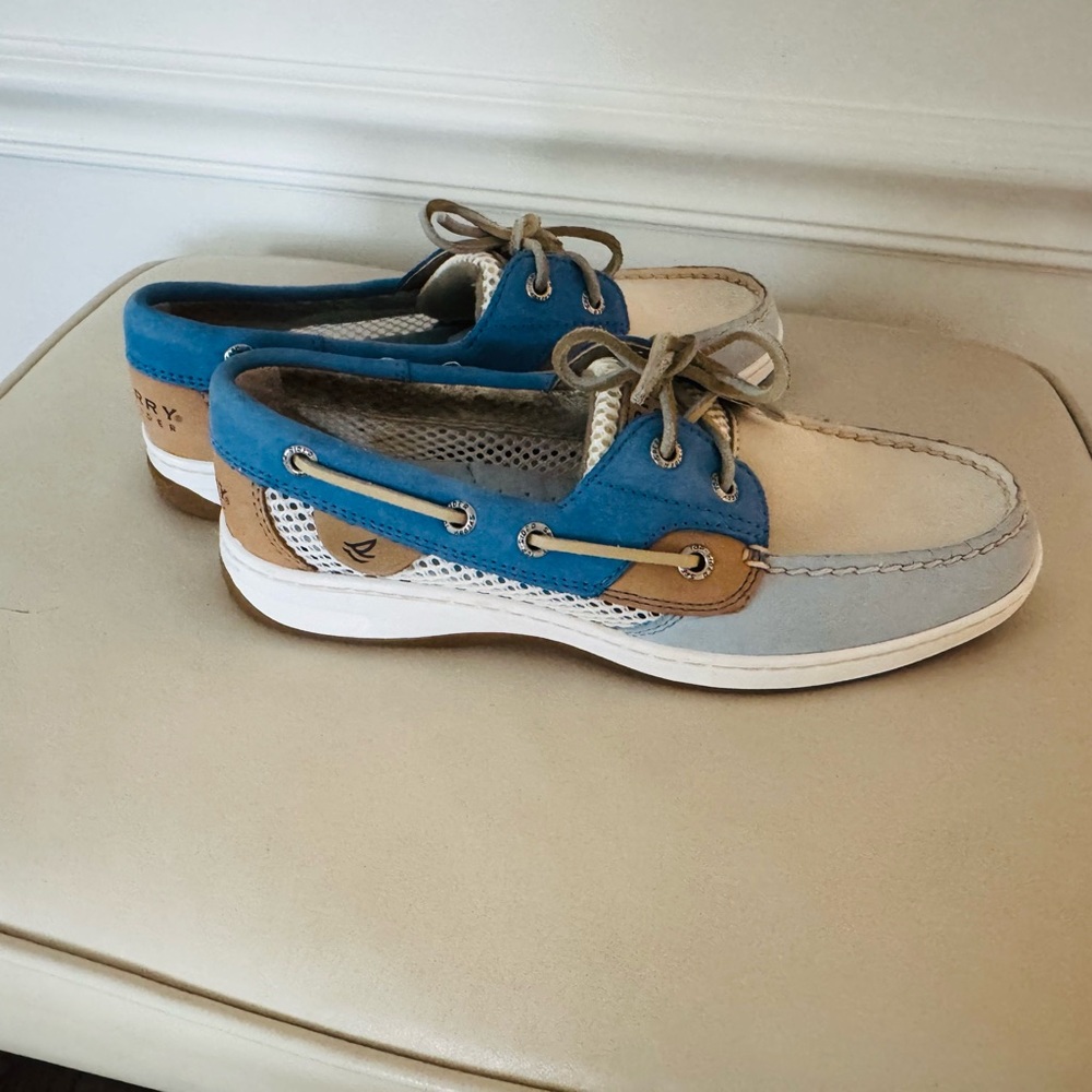 Sperry Blue and Tan Women's Flats